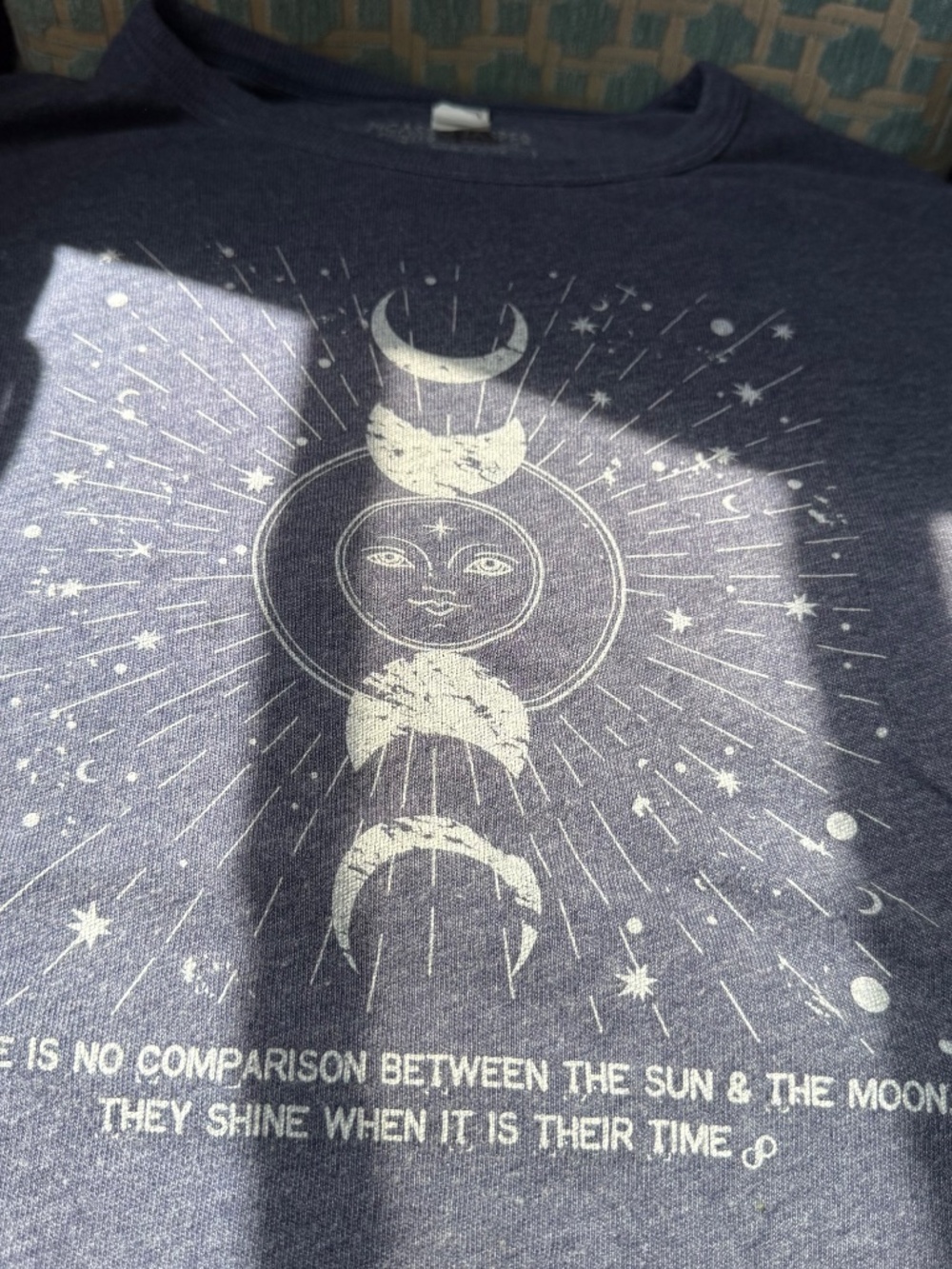 Ladies Moon Phase Babydoll Ringer tee - Picture 3 of 4